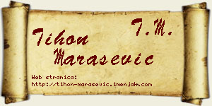 Tihon Marašević vizit kartica